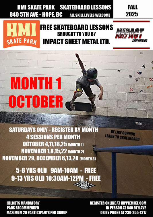 Free Fall Skateboard Lessons - October 2025