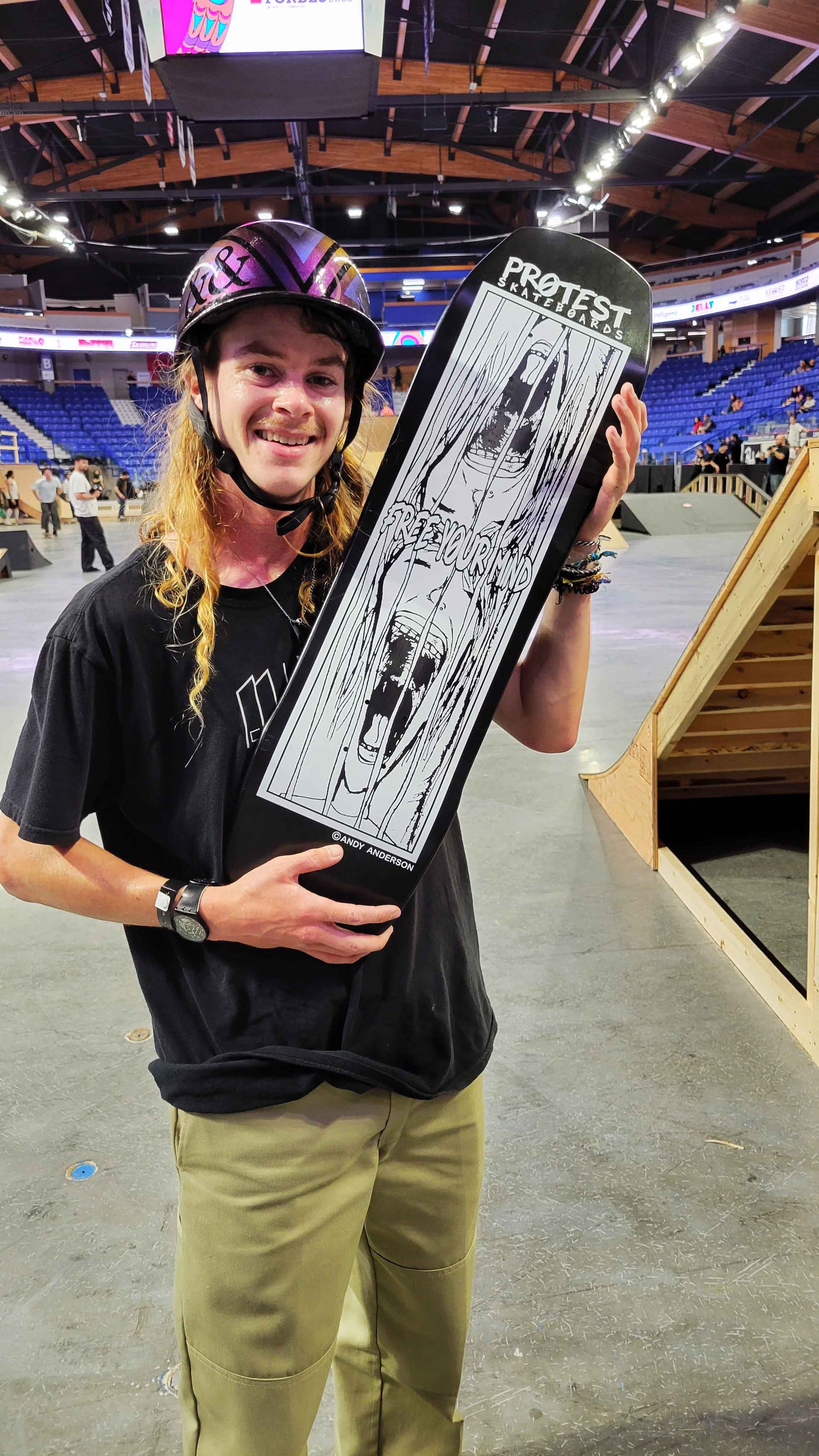 Protest Skateboards "Andy Anderson/Free Your Mind" Reissue Shaped Deck 2022 - Limited Edition PreBook