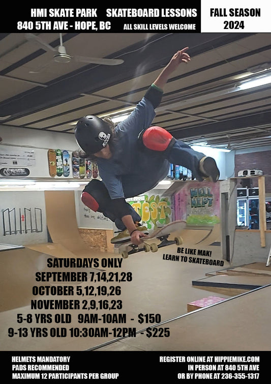 Fall Season Skateboard Lessons 2024 - October/November