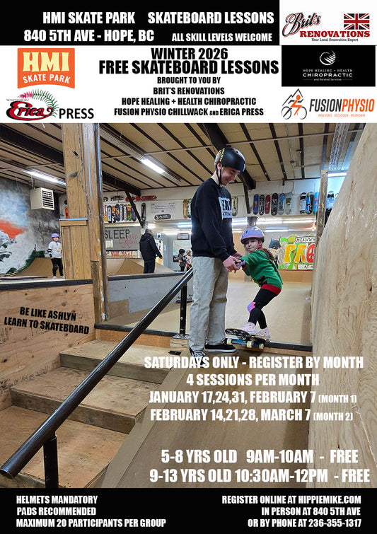 Free Fall Skateboard Lessons - January 2026