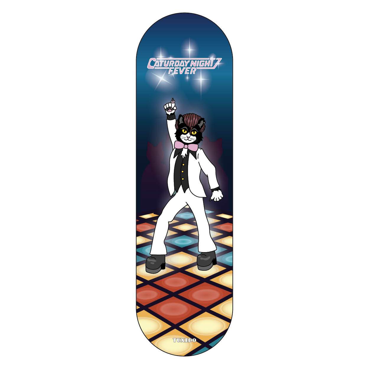 Tuxedo Skateboards - Caturday Night Fever