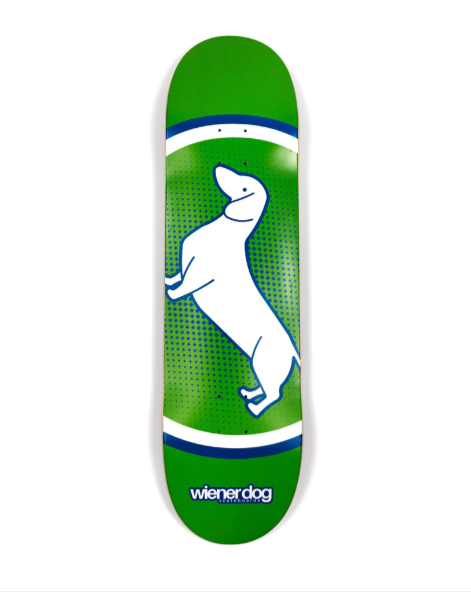 Weiner dog skateboards - green